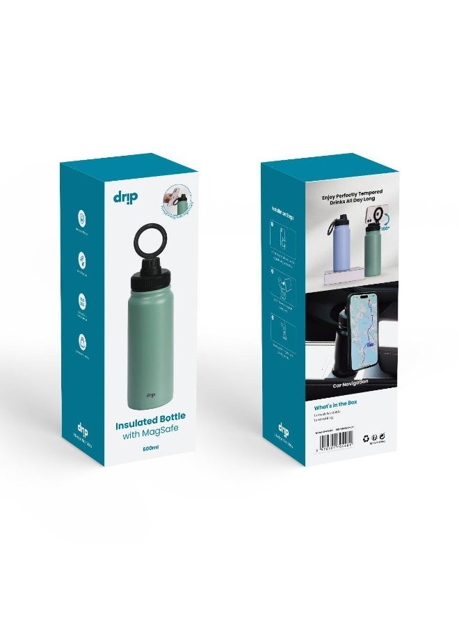 DRIP 💚🔥 DRIP Stainless Steel Insulated Bottle with MagSafe – Premium Green Edition 🧲🥤✨ - Image 4
