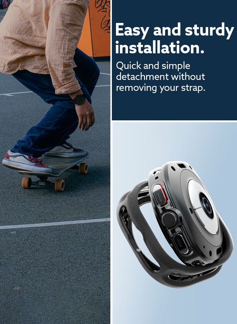 Caseology غطاء حماية Vault for Samsung Galaxy Watch Ultra 47mm (2024) - أسود غير لامع - Image 4