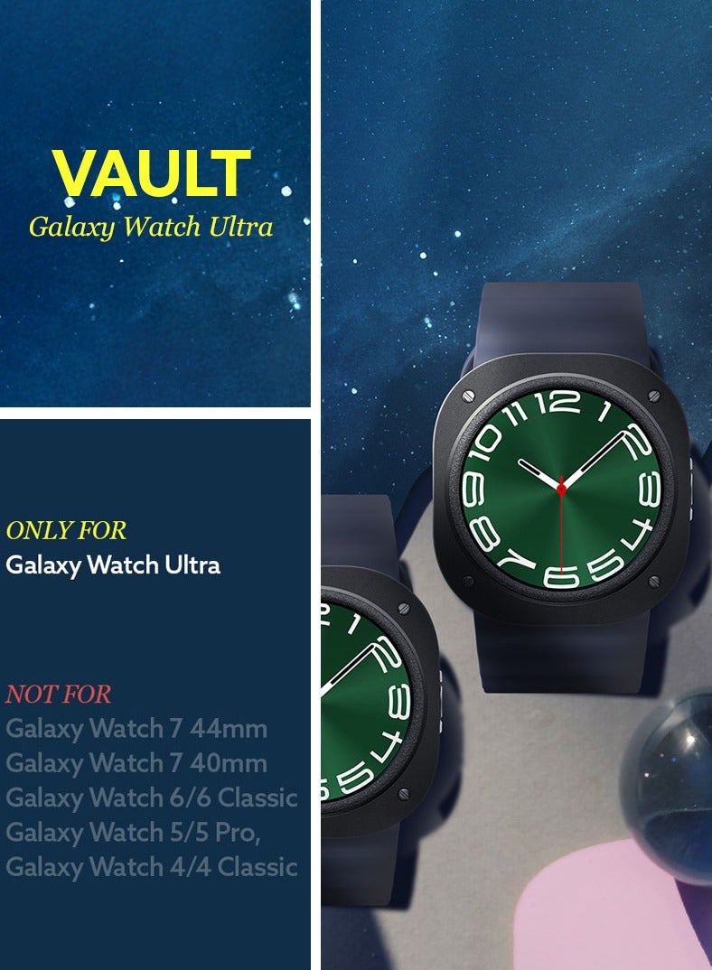 Caseology غطاء حماية Vault for Samsung Galaxy Watch Ultra 47mm (2024) - أسود غير لامع - Image 2