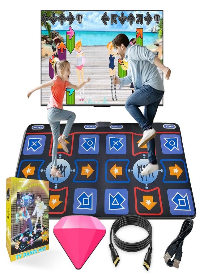 Damcoola Dance Mat for Adults and Kids - Plug and Play TV Electronic Dance Mat Game, Wireless Dance Pad, Fun Dance Fitness Games for Kids, Christmas and Boys and Girls Birthday Gift Ideas, Blue - Image 1