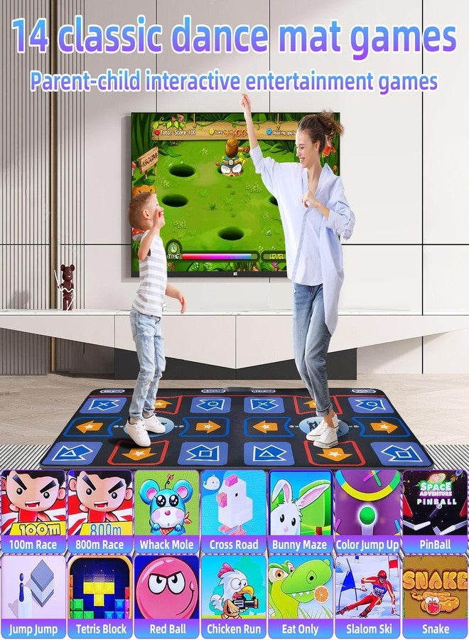 Damcoola Dance Mat for Adults and Kids - Plug and Play TV Electronic Dance Mat Game, Wireless Dance Pad, Fun Dance Fitness Games for Kids, Christmas and Boys and Girls Birthday Gift Ideas, Blue - Image 3