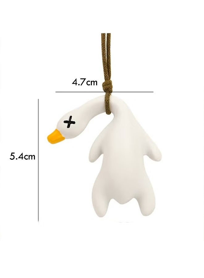 Generic Car Pendant, Car Mirror Hanging Accessories Creative Cartoon Crooked Neck Roast Duck On Swing, Car Decoration Gift  - Image 2
