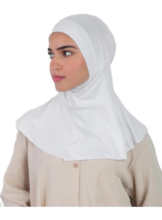 Le Voile Full Neck Cap Hijab Base – Pure White Color | Comfortable & Stylish Undercap for All Hijabs - Image 4