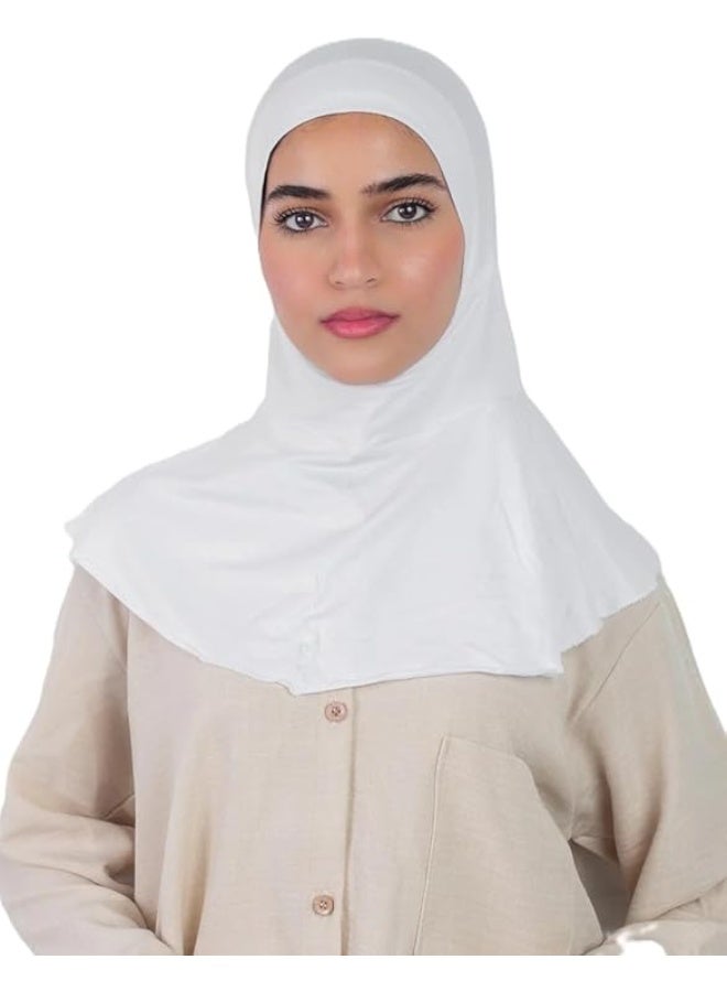 Le Voile Full Neck Cap Hijab Base – Pure White Color | Comfortable & Stylish Undercap for All Hijabs - Image 3
