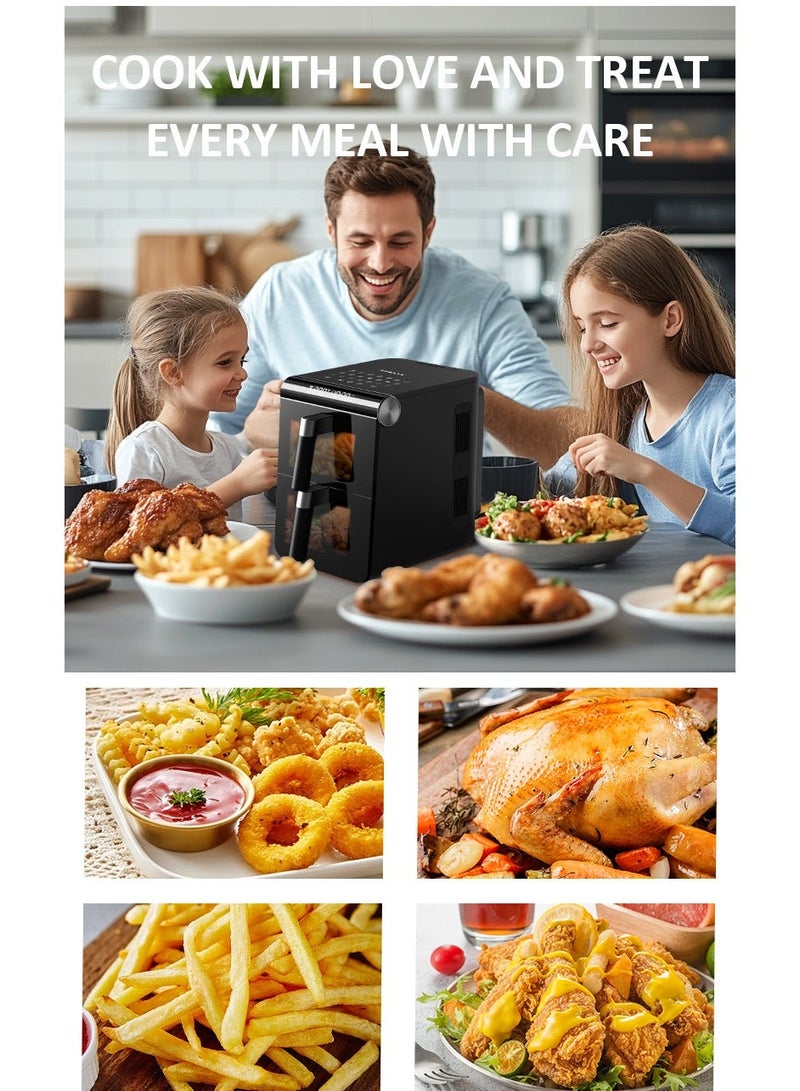 سوكاني مقلاة هوائية مزدوجة الطبقات، بقوة 3400 وات، مع 12 ضبطًا مسبقًا، وسعة 6.5 لتر + 6.5 لتر، وشاشة عرض معلومات ولوحة لمس، ومؤقت يصل إلى 60 دقيقة، وتردد 50-60 هرتز، ووظيفة طهي متعددة - Image 3