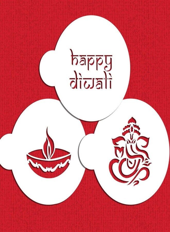 Designer Stencils Happy Diwali Cookie Stencil Set by Designer Stencils - Image 1