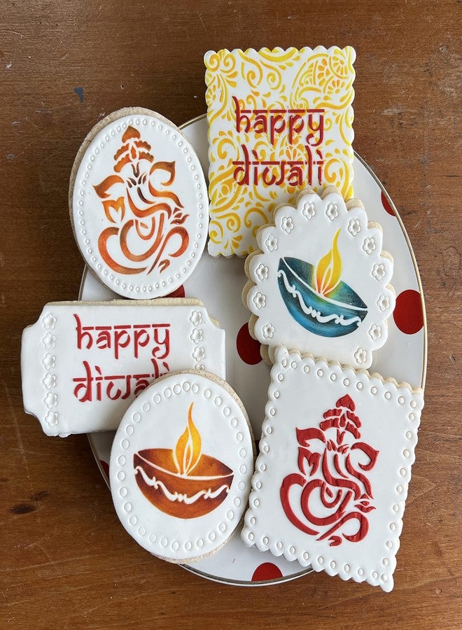 Designer Stencils Happy Diwali Cookie Stencil Set by Designer Stencils - Image 2