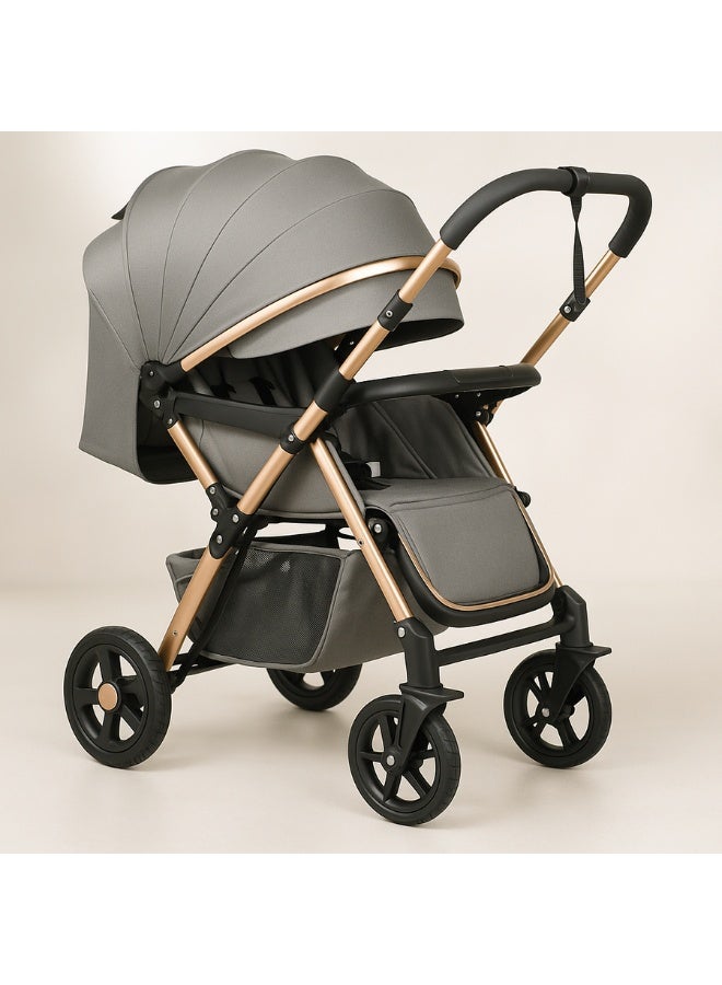 بيليكو عربة أطفال Belecoo عالية الجودة - قابلة للطي بيد واحدة، مع مساحة تخزين كبيرة ونافذة لمراقبة الطفل، مناسبة للسفر اليومي - Image 3