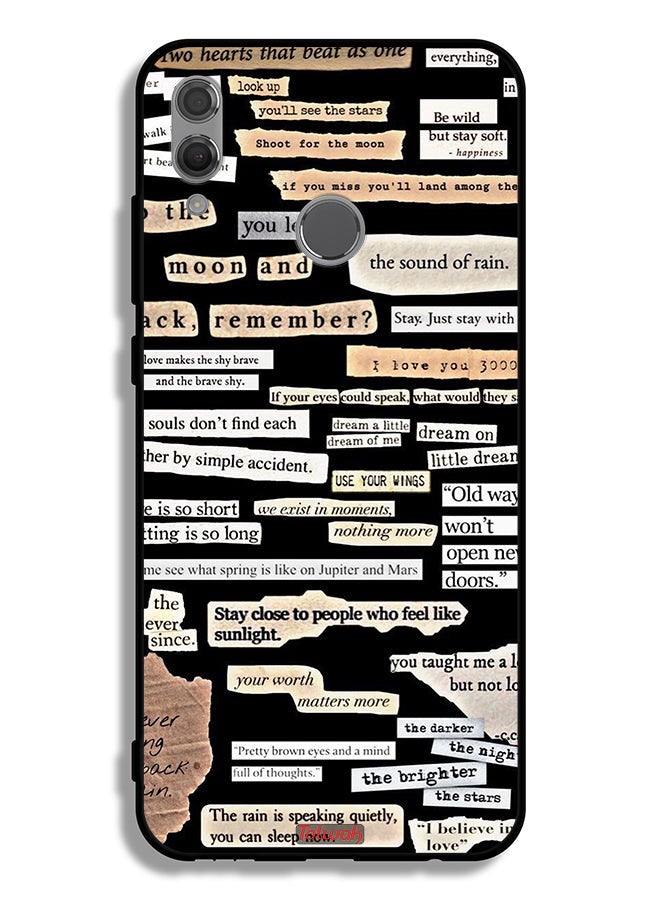 Tolwak Honor 10 Lite Protective Case Cover Quotes Stickers - Image 2