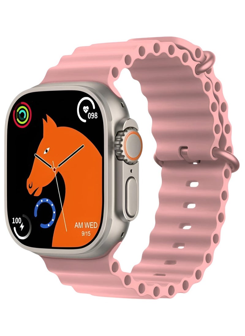 Generic - T10 ULTRA Smart Watch SERIES 8 (Pink) - Image 1