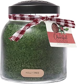 A Cheerful Giver A Cheerful Giver Ã¢â‚¬â€ Holly Tree - 34oz Papa Scented Candle Jar with Lid - Keepers of the Light - 155 Hours of Burn  - Image 1