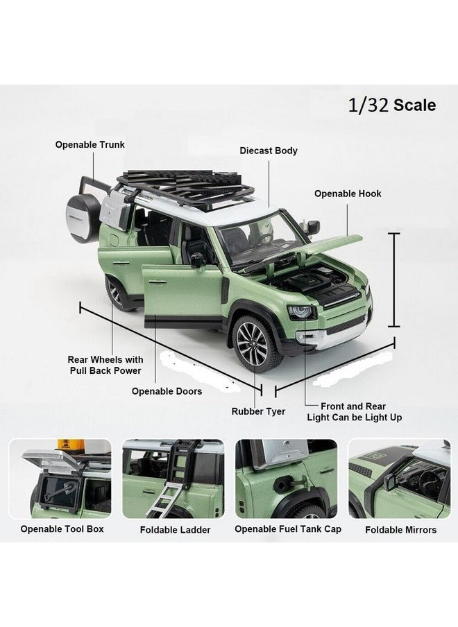 Sky Tech Sky Tech® Range Rover Defender 1:32 Scale Model Car Exclusive Alloy Metal Pull Back Die-cast Car Metal Pullback Toy car with Openable Doors & Light Music Best Gifts Toys Kids?Colors as Per Stock?  - Image 3