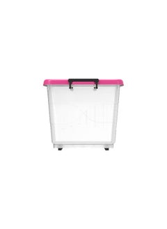 132L Clear Plastic Storage Box With Wheels & Lockable Lid (Pink) - pzsku/Z7260F5786375A68D7BF0Z/45/_/1725440906/ba7f71a6-afd8-472d-9f12-ce2ed5a84582