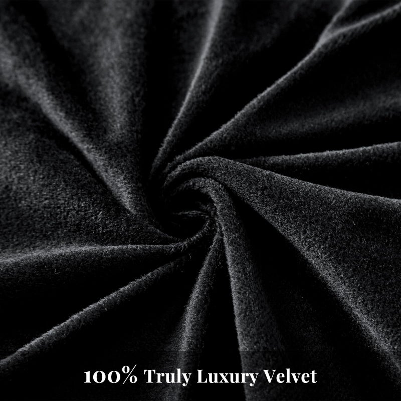 WARMDERN Black Flannel Velvet Duvet Cover King Size Duvet Cover Bedding Sets, 3pcs Ultra Soft Luxury Textured Modern Crystal Velvet Duvet Covers with Zipper Closure(Black, King) - Image 4