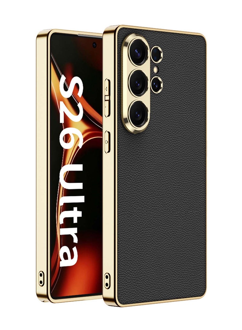Adando for S26 Ultra Case, Galaxy S26 Ultra Case, Electroplating Precision Holes, Shockproof Mil-Grade Drop Protection Rugged Hard Thin Lightweight Cases for S26 Ultra Phone (Black) - Image 1