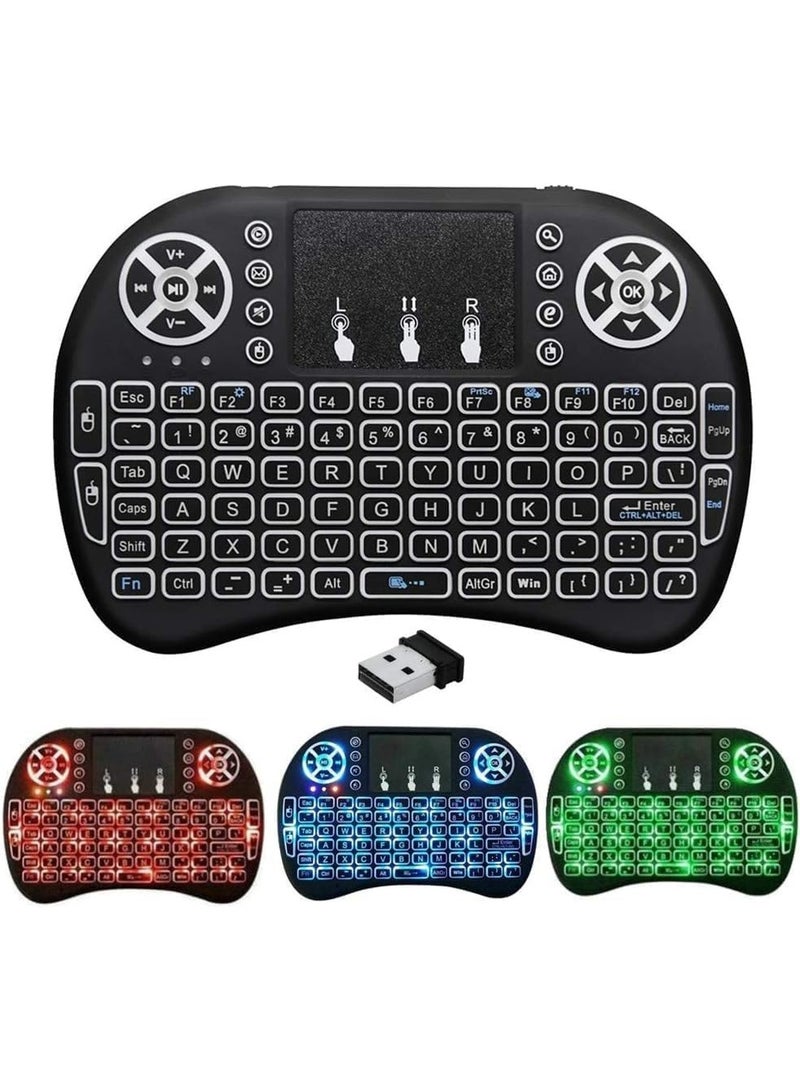 Mini Wireless 2.4G Keyboard with Touchpad and RGB Backlit, Rechargeable Smart Remote Control for Smart TV, Android Devices, PC, Gaming and Multimedia Control - Image 3