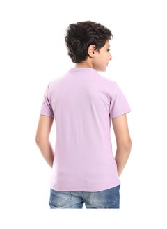 Andora Henely Neck Basic Tshirt Casual Look For Boy _ Purple  - Image 4