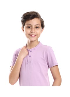 Andora Henely Neck Basic Tshirt Casual Look For Boy _ Purple  - Image 5