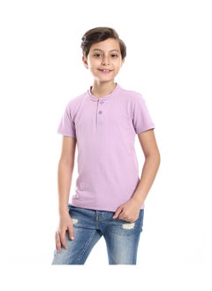Andora Henely Neck Basic Tshirt Casual Look For Boy _ Purple  - Image 3