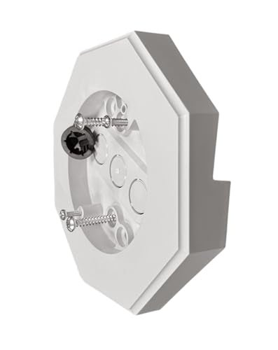 iMBAPrice IMBA-8141 White Vertical Siding Lamp Mounting Kit with Built-in Electrical Box, 1/2-Inch (0.5") PVC Octagon Mounting Block for Outdoor Light Fixtures, 1-Pack - Image 1
