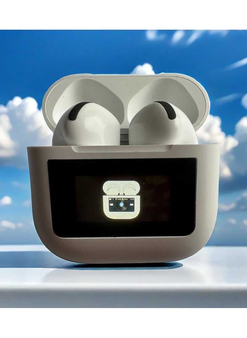 porodo - Glimpse TWS Earbuds with Touch Display / App Control / High-Fidelity Audio / Touch Control Earbuds / Music / Calls - White - Image 1