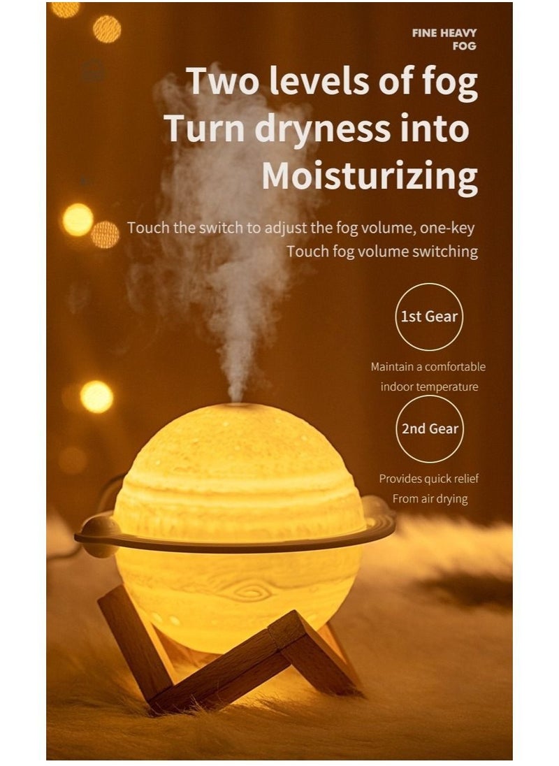 200ml Air Humidifier Mini Portable Aromatherapy Humidifiers Diffusers 3D Jupiter Essential Oil Diffuser USB With Night Light