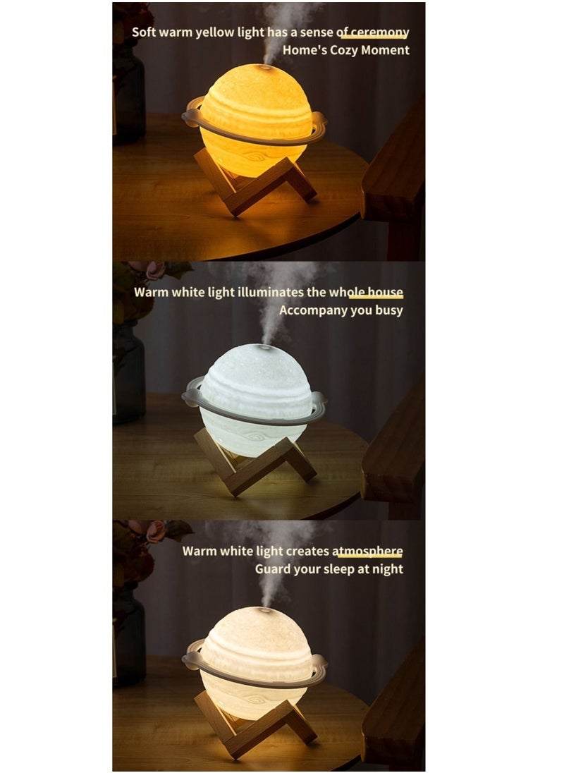 200ml Air Humidifier Mini Portable Aromatherapy Humidifiers Diffusers 3D Jupiter Essential Oil Diffuser USB With Night Light