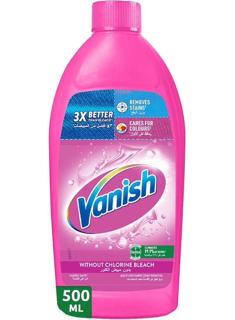 Vanish Fabric Stain Remover Liquid Multi Use 3X Better Chlorine Free Bleach 500 ML 0.5Liters - Image 1