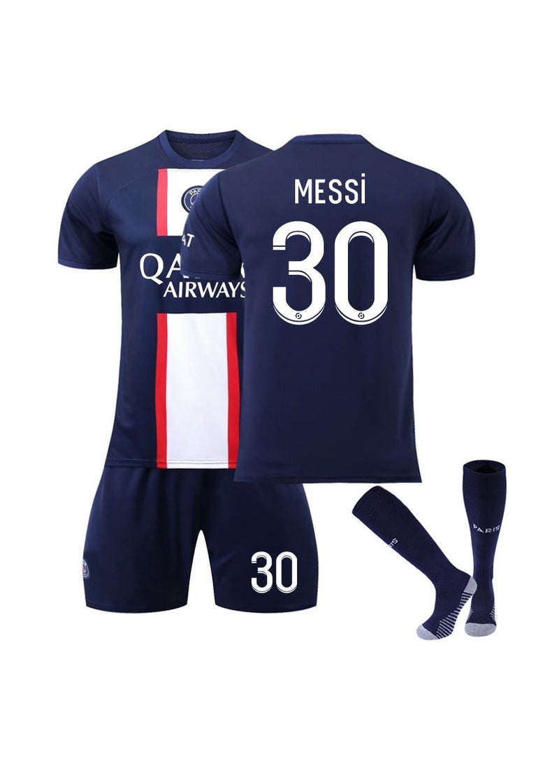 General - 2223 Paris Saint-Germain Home Football Jersey MESSI #30 Football Jersey/Shorts Socks Gift Set Kids Size & Adult Size, Gift for Fan Friends - Image 1
