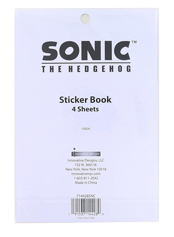 Innovative Designs Sonic The Hedgehog Sticker Book | 4 Sheets | Over 300 Stickers - Image 1