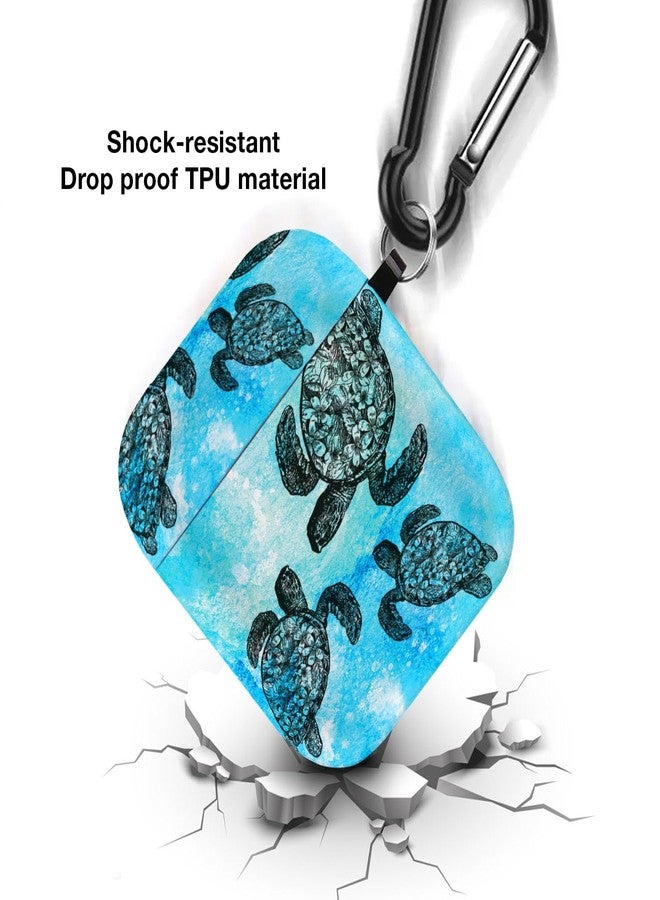 WIRESTER for Airpods Case Earpod Case Cover Girls Women Protective Skin Design with Keychain Compatible with Apple AirPods 1st 2nd Generation Charging Case - Ocean Sea Turtles - Image 4