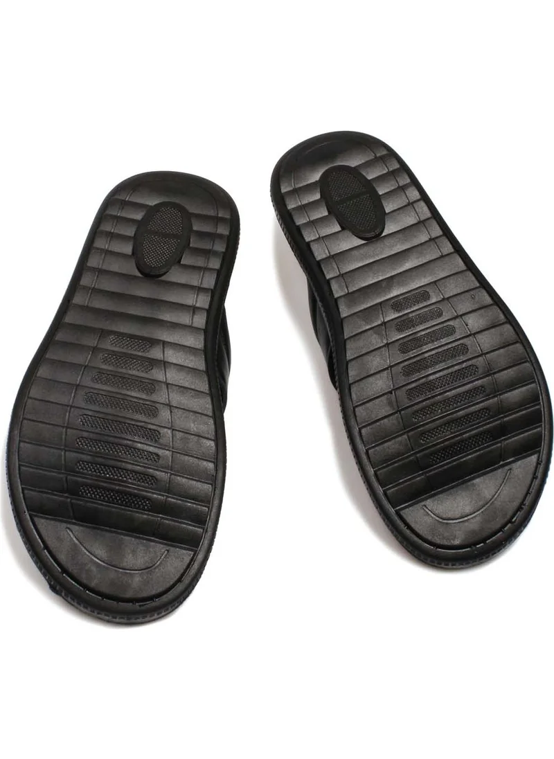 Fast Step Men's Genuine Leather Daily Comfortable Summer Beach Light Striped Flip Flops 018mag-316