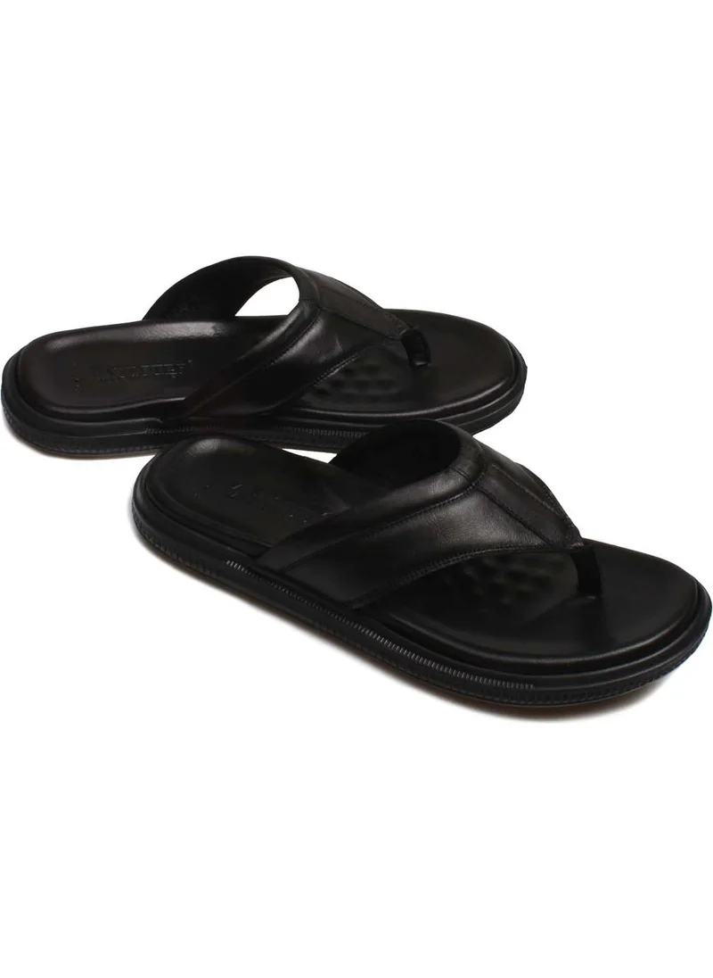 Fast Step Men's Genuine Leather Daily Comfortable Summer Beach Light Striped Flip Flops 018mag-316