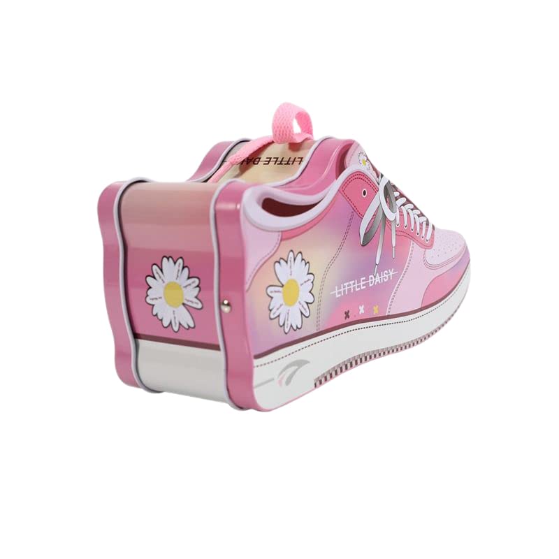 Crackles Sports Shoes Shape Metal Coin Bank with Lock and Key for Kids Room Decoration- Assorted Print & Colors- Pack of 1 - Image 4