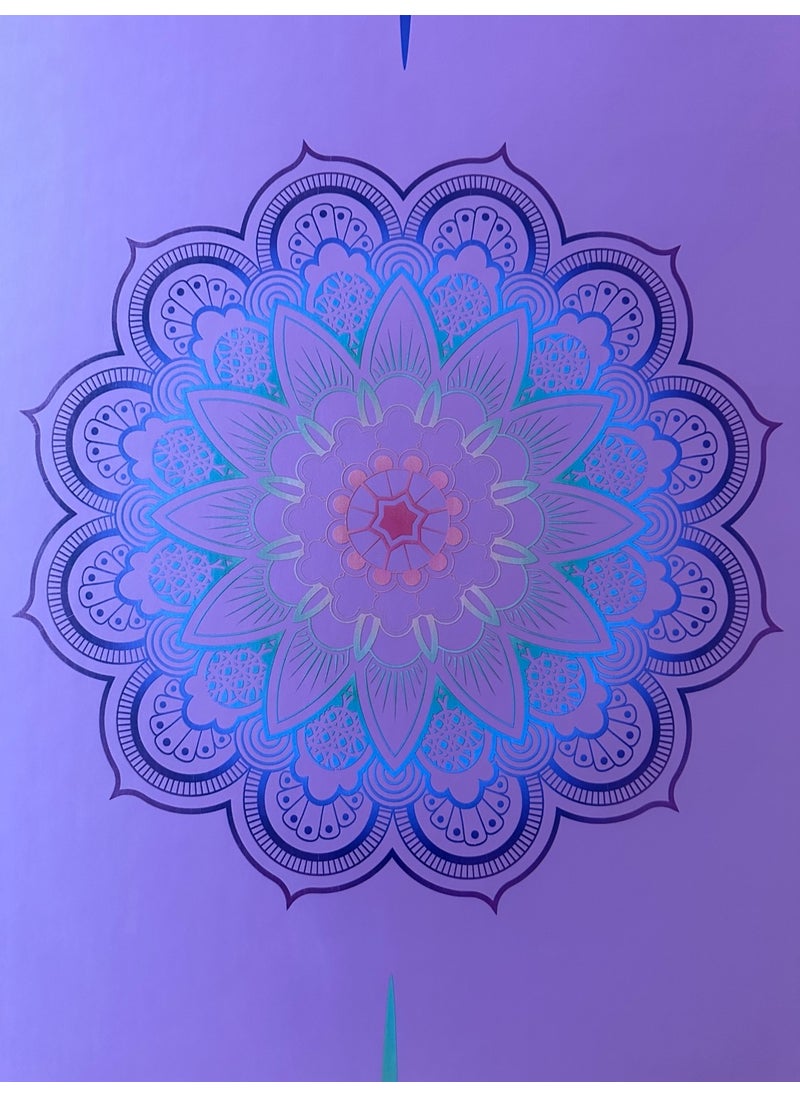 Yogatime Rubber Mat Color Line 4 mm Lotus Purple  - Image 3