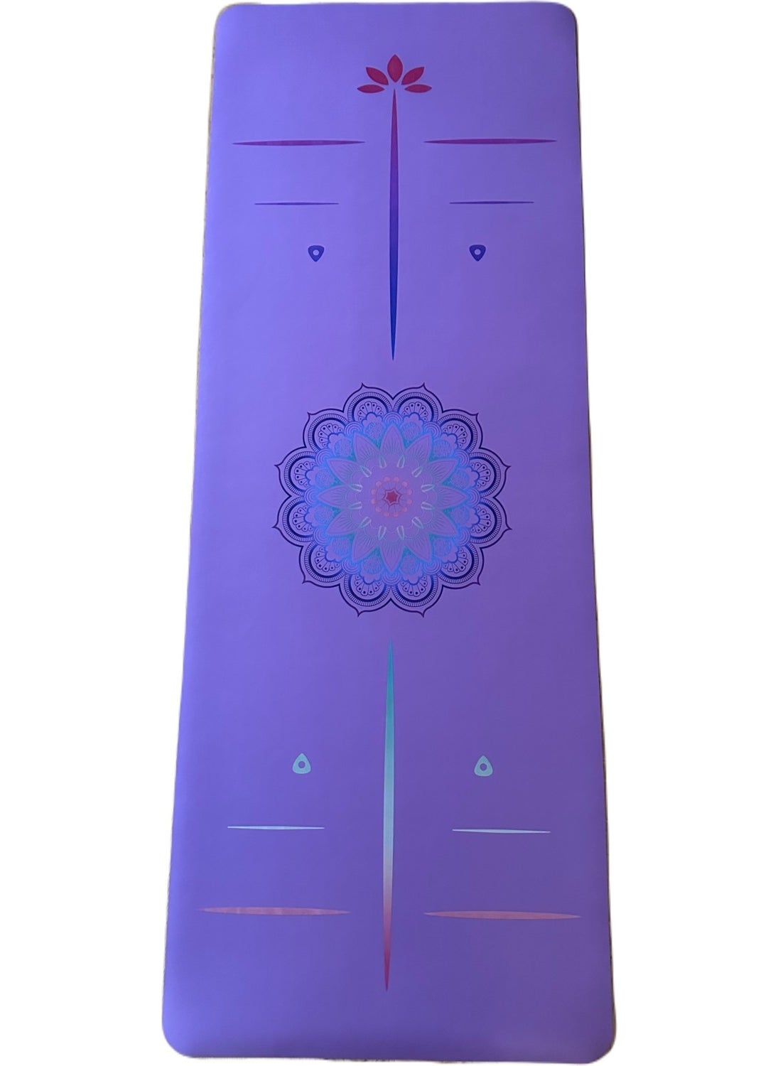Yogatime Rubber Mat Color Line 4 mm Lotus Purple  - Image 1