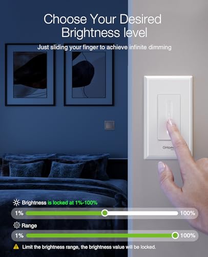 GHome Smart 3 Way Dimmer Smart Switch Can Work Separately Or Work with Traditional 3-Way Switch, Compatible with Alexa, Google Assistant, Neutral Wire Required, 2.4GHz WiFi Only, FCC Certified, 3 Pack - Image 4