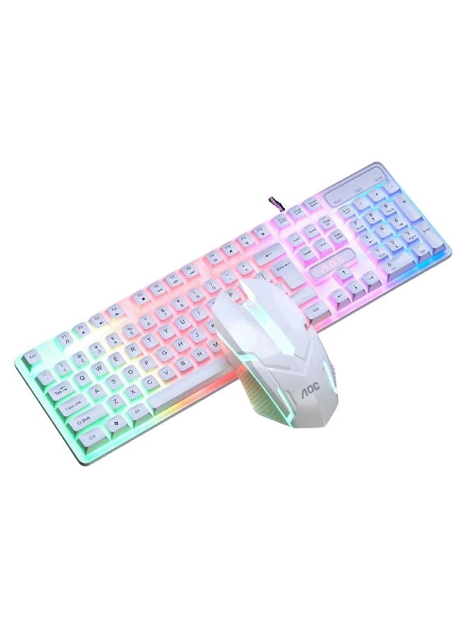 KUYING New Wired Keyboard And Mouse Office Esports Set