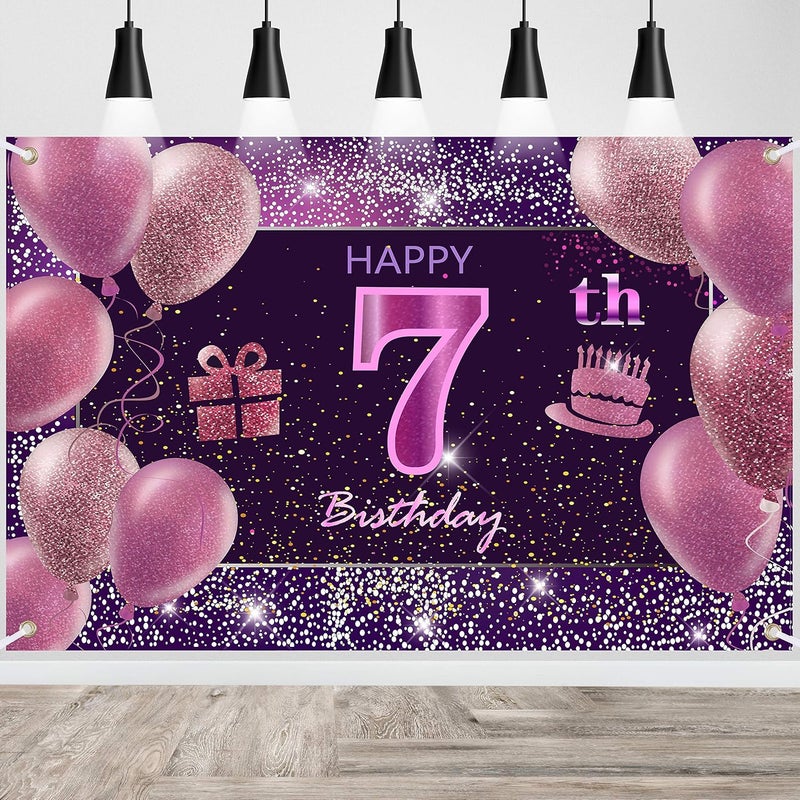 IMISI 7th Birthday Decorations Banner - Image 1