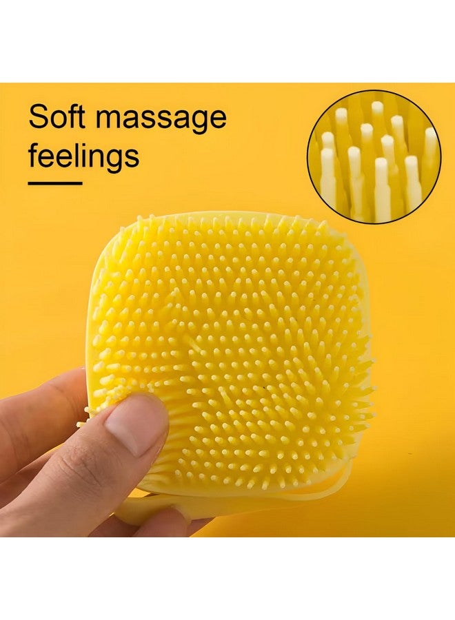 Pets Empire Self Cleaning Combo of 3, Pet Grooming Shedding Brush for Dogs and Cats, Body Scrubber Shampoo Dispenser, Grooming Soothing Bath Brush - Image 5