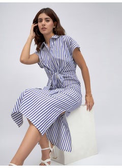 Dennis Lingo Blue Dress for Women - 100% Cotton, Regular Fit  - Image 1