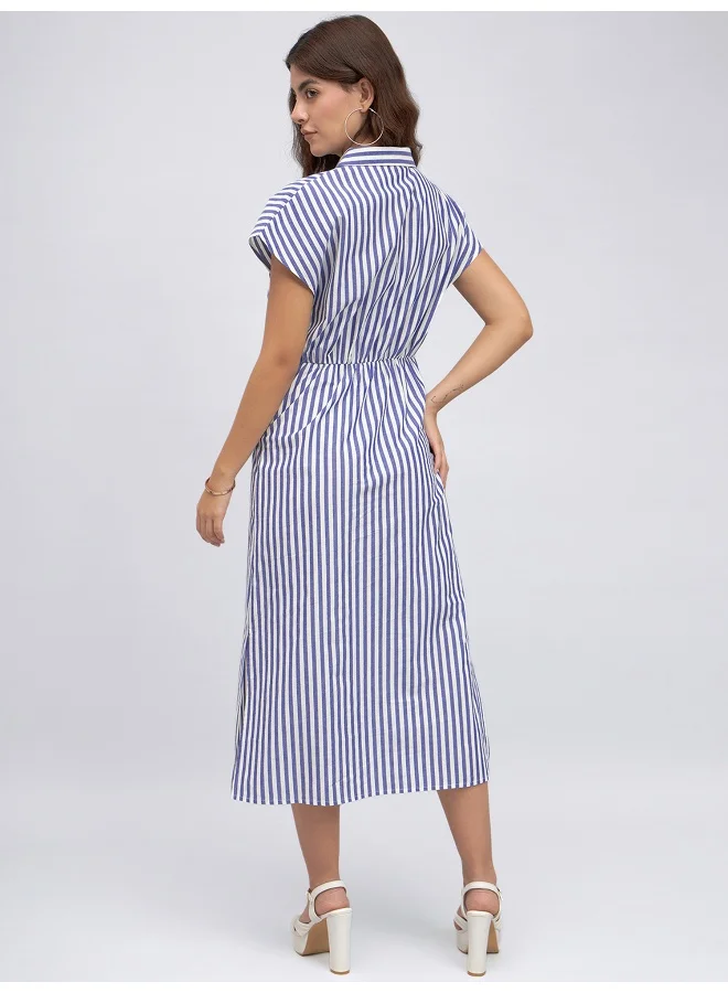 Dennis Lingo Striped Tie-Waist Dress