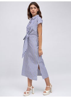 Dennis Lingo Blue Dress for Women - 100% Cotton, Regular Fit  - Image 2
