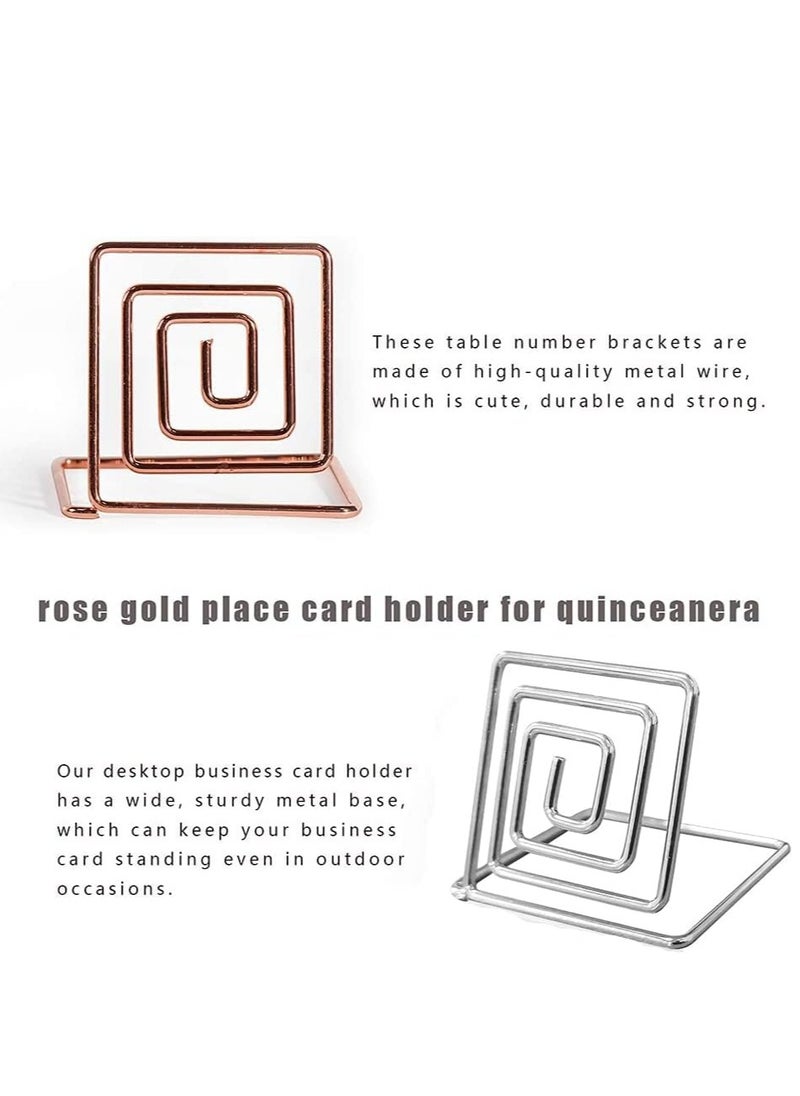 Excefore 18 Pcs Mini Place Card Holders Table Number Holders, Square Place Card Holder Used for Photos Food Signs Memos Weddings Restaurants Birthdays Suitable for Party Table Decoration  - Image 2