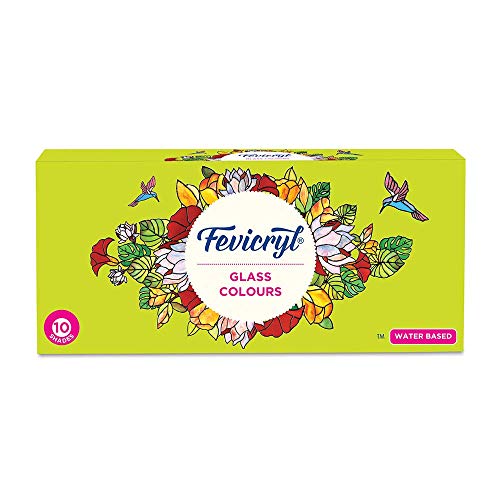 Pidilite Fevicryl Glass Colours, 10 Shades - Image 1