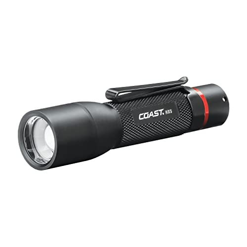 COAST HX5 360 Lumen LED Flashlight, Pure Beam Focusing, Slide Focus, Pocket Clip, Weatherproof, Pocket Sized, Battery Included - Image 1