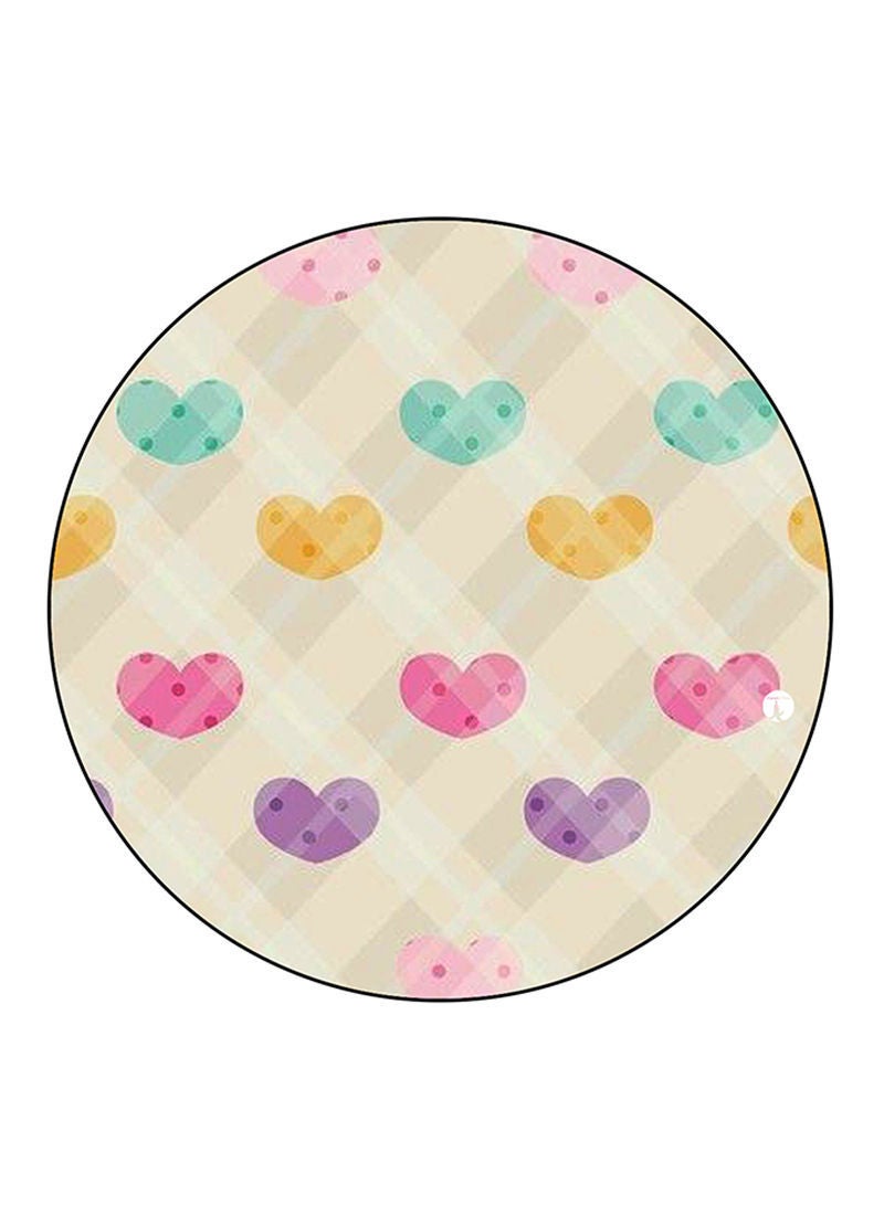 RKN Hearts Printed Mouse Pad  Multicolour