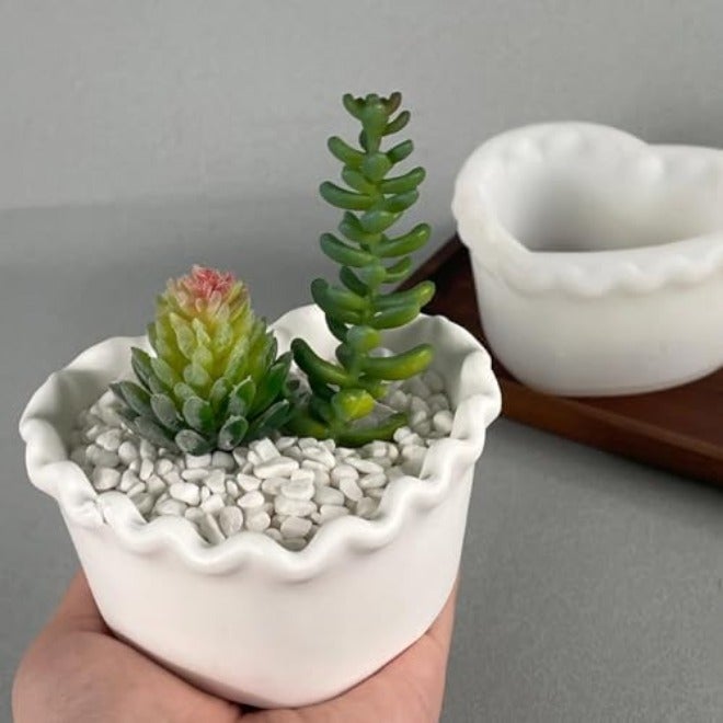 Anktily Small Size Round Concrete Flower Pot Silicone Mold Eggshell Succulent Planter Vase Candle Cup Storage Jar Mold Epoxy Resin Plaster Cement Clay  Mould - Image 3