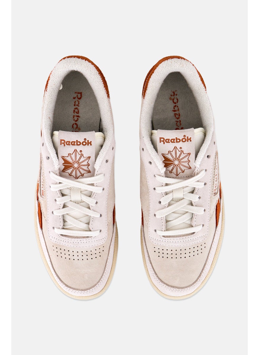 Reebok Women Club C Revenge Vintage Lace Up Tennis Shoes, Ivory  - Image 2