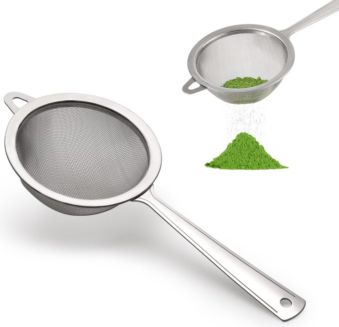 MATCHA SIFTER TEA STRAINER VERY FINE MESH STAINLESS STEEL ELIMINATE CLUMPS IN MATCHA GREEN TEA POWDER